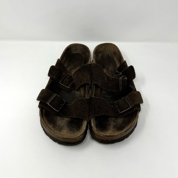Birkenstock Arizona Suede Soft Footbed Sandals - Picture 2 of 8